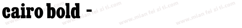 cairo bold字体字体转换
